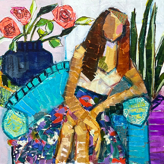 Waiting on Wine - 36x36