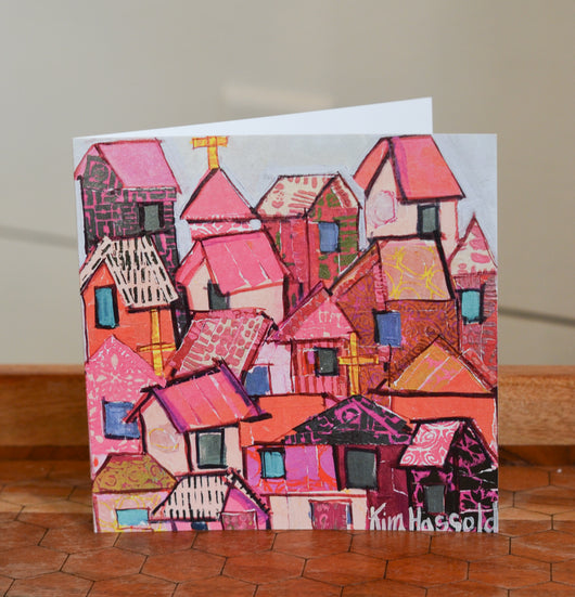 Let's Go Home Notecards - Pink - 8 Pack