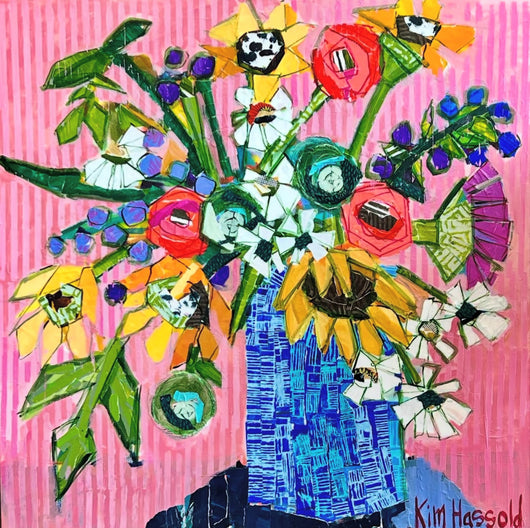 Pink Floral Notecards - 8 Pack