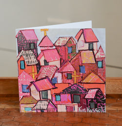 Let's Go Home Notecards - Pink - 8 Pack