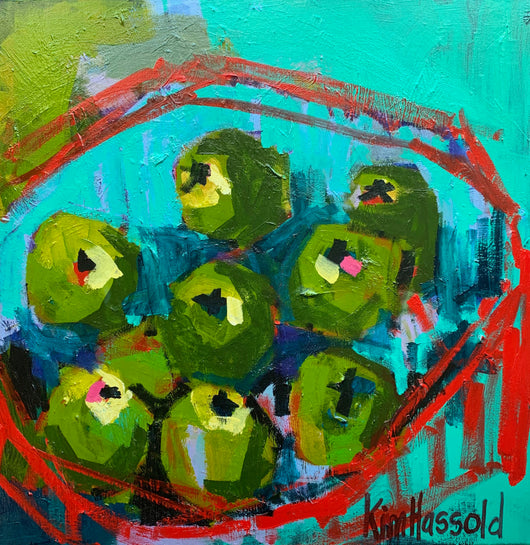 Green Apples Still Life - 24x24